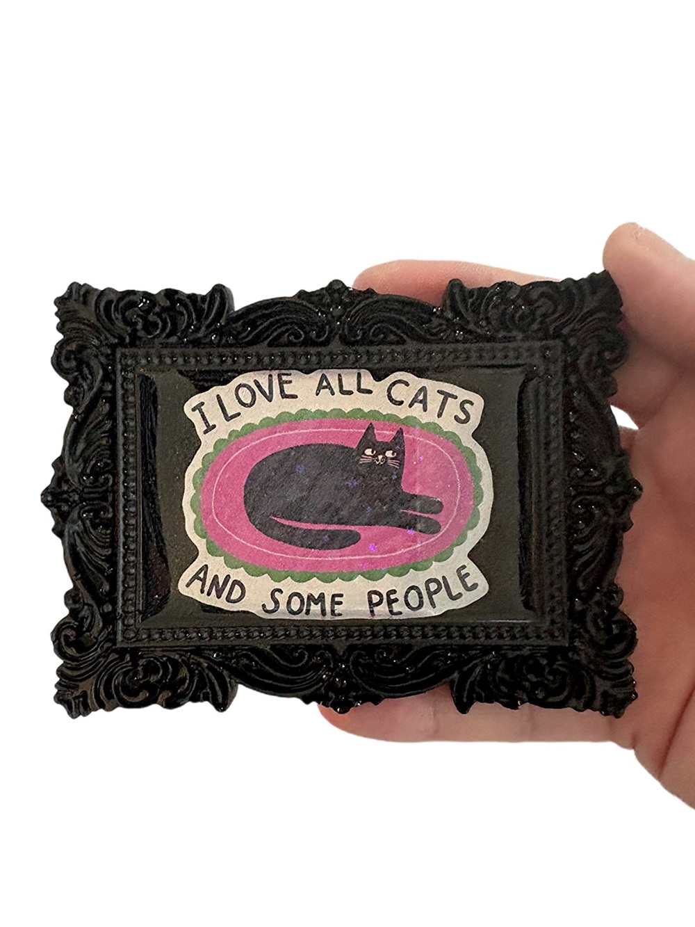 Handmade I Love All Cats And Some People Fridge Magnet
